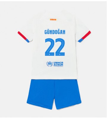 Maillot de foot Barcelona Ilkay Gundogan #22 Extérieur enfant 2023-24 Manches Courte (+ pantalon court)